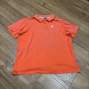 Nike Men's Sportswear Matchup Jersey Orange Polo Shirt